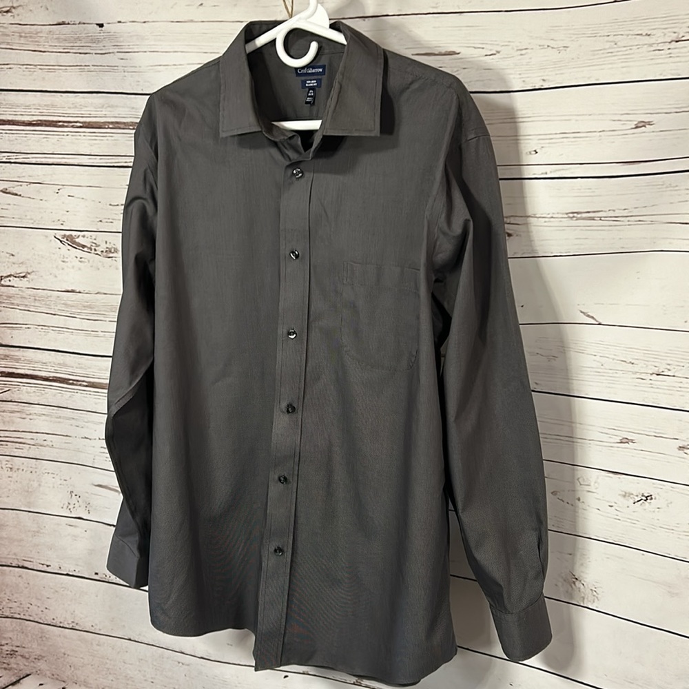 Croft & Barrow men’s long sleeved dress shirt, 17 1/2 34/35 gray